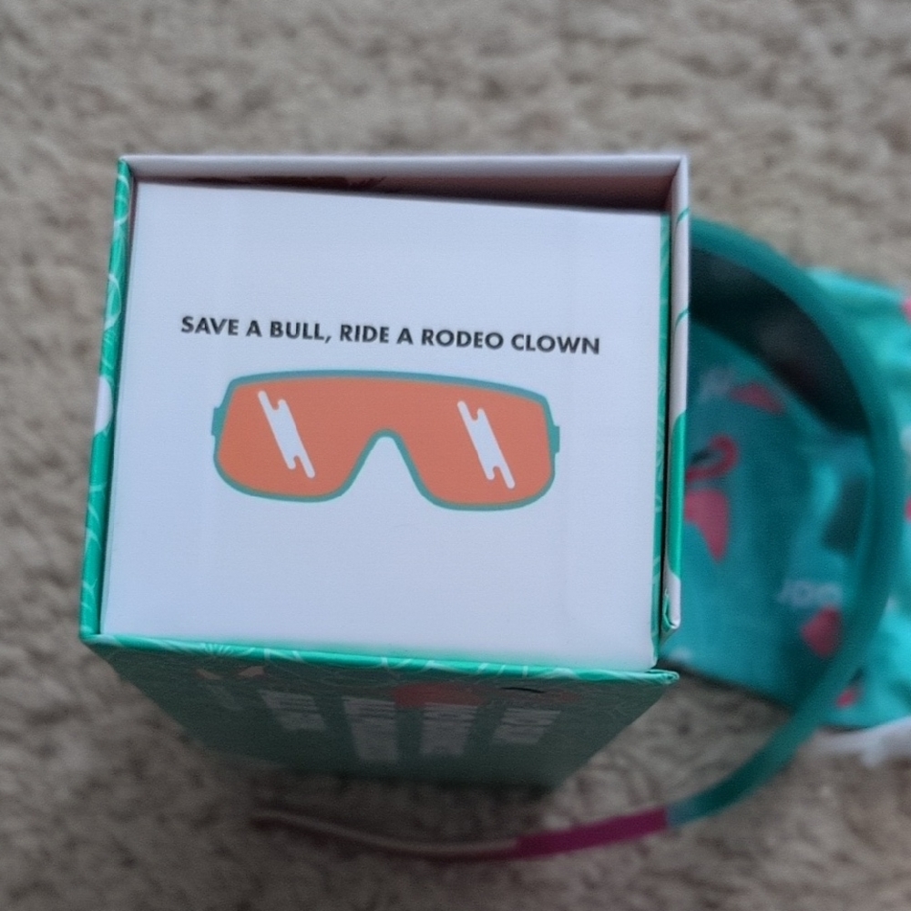 Goodr Wrap G Running Sunglasses Pink and teal, Like New